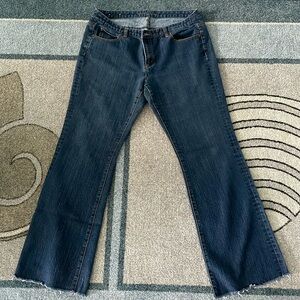 Ladies Michael Kors size 12 Super Soft Blue Jeans, Frayed Bottom